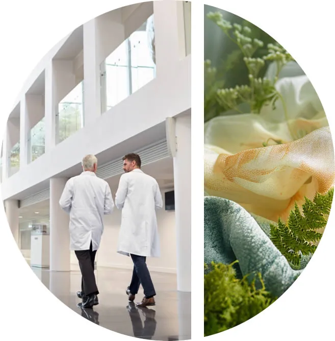 Foto dos doctores caminando.